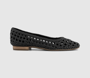 TOMS Womens Briella Ballet Pumps Black Woven, 3