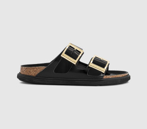 Birkenstock Womens Arizona Droplet Exquisite Sandals Black, 3