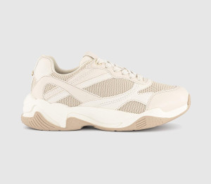OFFICE Womens Tribeca Runner Trainers Beige Natural, 4