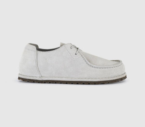 Birkenstock Womens Utti Lace Shoes Antique White Suede, 3