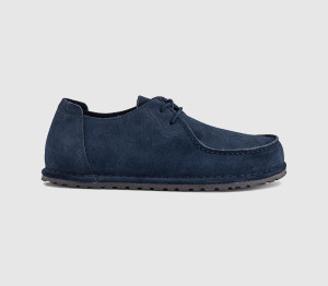 Birkenstock Mens Utti Lace Leve Shoes New Navy Suede Blue, 7