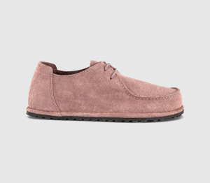 Birkenstock Mens Utti Lace Leve Shoes Pink Clay Suede, 9
