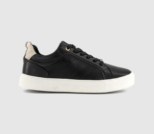OFFICE Womens Tiramisu Cup Sole Lace Up Trainers Black, 5