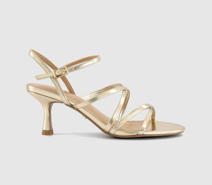 OFFICE Womens Mojo Strappy Heeled Sandals Gold Multi, 3