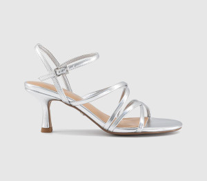 OFFICE Womens Mojo Strappy Heeled Sandals Silver Multi, 9