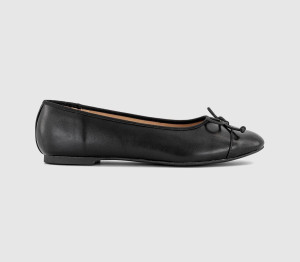 OFFICE Womens Fran Toecap Round Toe Ballet Pumps Black, 4
