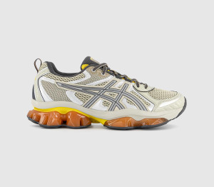 ASICS Kids Gel Quantum Kinetic Trainers Fossil Pure Silver In Multi, 4