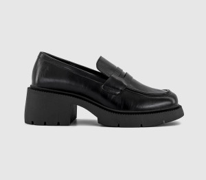 OFFICE Womens Mabel Chunky Heeled Loafers Black, 6