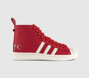adidas Girls Superstar Boot Luxe x Thug Club Red, 4