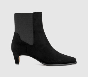 OFFICE Womens Ambitious Chelsea Kitten Heel Boots Black, 6