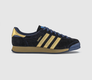 adidas Mens Samoa II Spzl Trainers Tech Indigo Matte Gold Night Indigo In Purple, 7.5