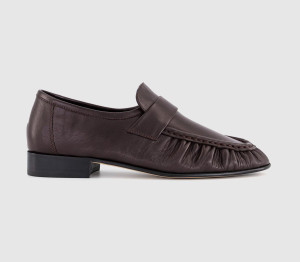 Tony Bianco Womens Ladies Dark Brown Leather Gatsby Loafers, Size: 6