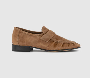 Tony Bianco Womens Gatsby Loafers Taupe Suede Natural, 8