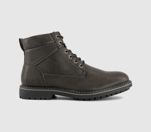 OFFICE Mens Blake Casual Lace Up Boots Grey, 11