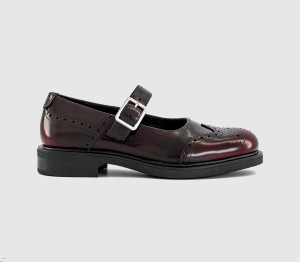 Vagabond Womens Freya Mary Jane Shoes Dark Bordo Leather Brown, 5