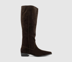 Vagabond Womens Nella Tall Boots Java Brown Suede, 6