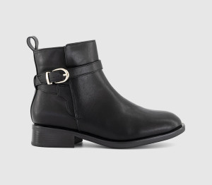 OFFICE Athens Buckle Strap Ankle Boots Black, 5