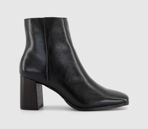 OFFICE Womens Ava Block Heel Ankle Boots Black, 4