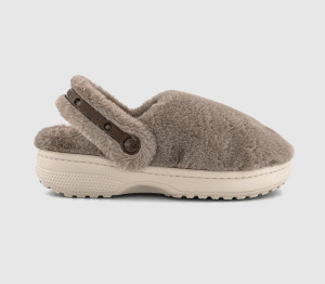 Crocs Womens Classic Unfurgetable Clogs Mushroom Natural, 4