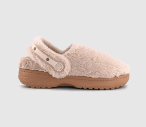 Crocs Womens Classic Unfurgetable Clogs Quartz Natural, 7
