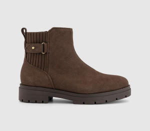 TOMS Womens Astrid Ankle Boots Oak Brown Suede, 8