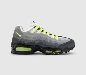 Nike Air Max 95 OG Trainers Black Neon Yellow Cool Grey, 4