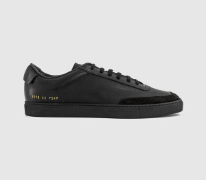 Common Projects Mens Court Classic Sneakers Black, 12