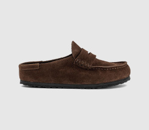 Birkenstock Womens Naples Wrapped Loafers Carafe Brown, 5