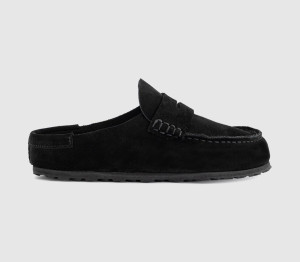 Birkenstock Womens Naples Wrapped Loafers Black, 7