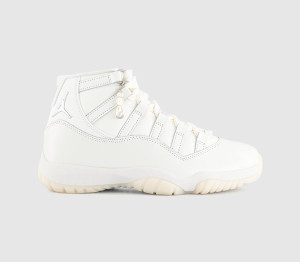 Jordan Womens Air 11 Retro Trainers Sail Pearl Greywhite Mtlc Silver, 3.5