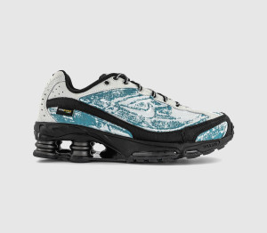 Nike Mens Shox Ride 2 Prm Trainers LT Silver LT Silver Black Denim Turq In Multi, 6.5