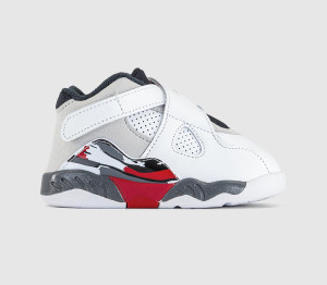 Nike Toddler's 8 Retro Toddler Trainers White Black True Red, 3.5 infant