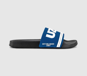 OFFICE Mens Rubber Pool Sliders Cobalt Blue, 7