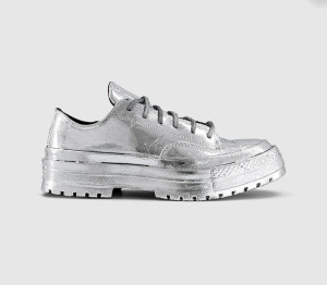 Converse Womens Chuck Taylor All Star Low Ltd Trainers Silver Foil In Multi, 6.5