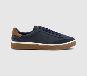OFFICE Mens Constant Gum Sole Trainers Navy Blue, 7