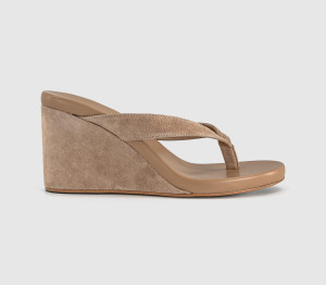 Tony Bianco Womens Avanti Toe Post Wedge Heels Wheat Suede Natural, 8