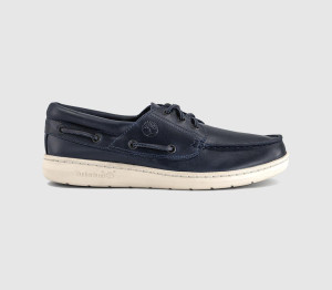 Timberland Mens Portofino Pier Boat Shoes Dark Blue Full Grain, 8