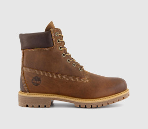 Timberland Mens 6 Inch Heritage Boots Medium Brown Leather, 9