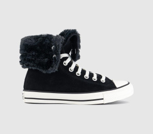 Converse Womens All Star Fold Over Trainers Black Egret, 5