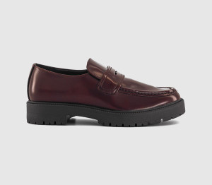 OFFICE Mens Chesil Chunky High Cut Loafers Burgundy Red, 11