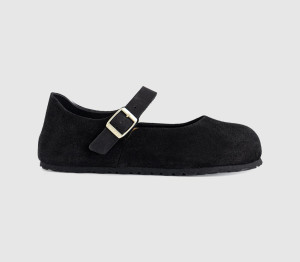 Birkenstock Womens Mantova Mary Janes Black Suede, 6