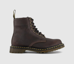 Dr. Martens Mens Dm 8 Eye Warm Lined Men's Boots Dark Brown Grizzly, 6