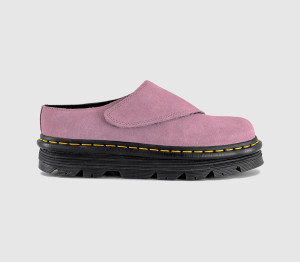 Dr. Martens Womens Zebzag Anywair Mules Dusty Rose Suede Pink, 4