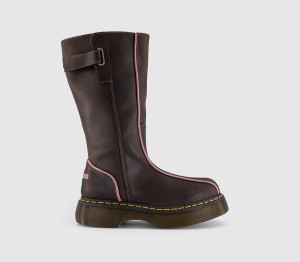 Dr. Martens Womens Buzz Hi Boots Dark Brown Wyoming, 7
