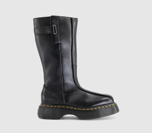 Dr. Martens Womens Buzz Hi Boot Black Gloss, 4