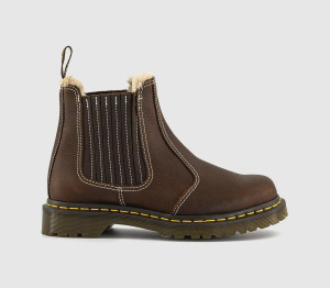 Dr. Martens Womens 2976 Leonore II Boots Dark Brown Grizzly, 7