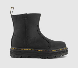 Dr. Martens Womens Zebzag Rigger Boots Black Wyoming, 4
