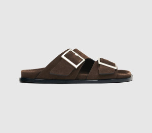Alohas Womens Alba Sandals Brown Suede, 6
