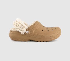 Crocs Classic Fleece Lined Clogs Sepia Natural, 8