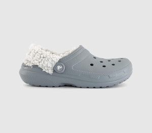 Crocs Mens Classic Fleece Lined Clog Men's Clogs Concrete Grey, 8